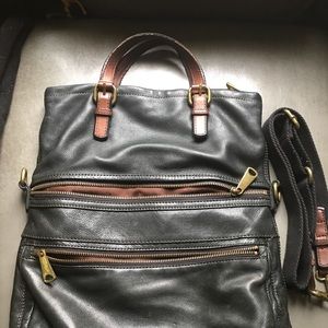 Fossil Explorer Tote. Black.  Large